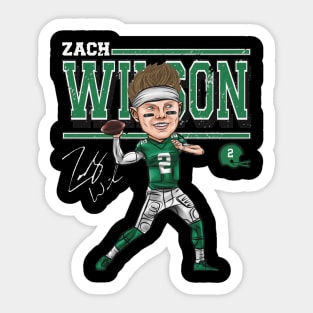 Zach Wilson New York J Cartoon Sticker